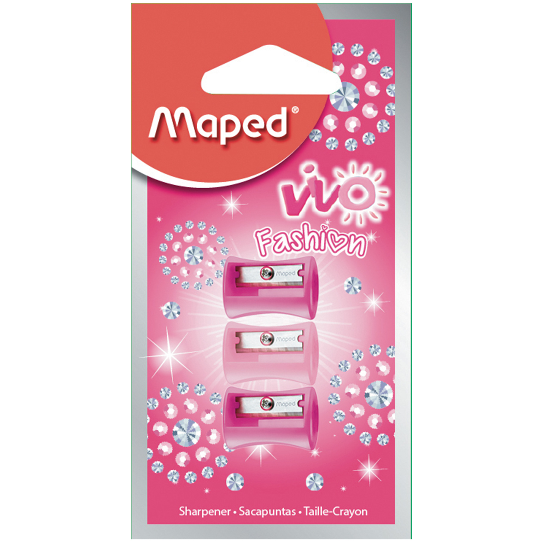 Sacapuntas Plástico Maped Vivo Fashion Bl/3