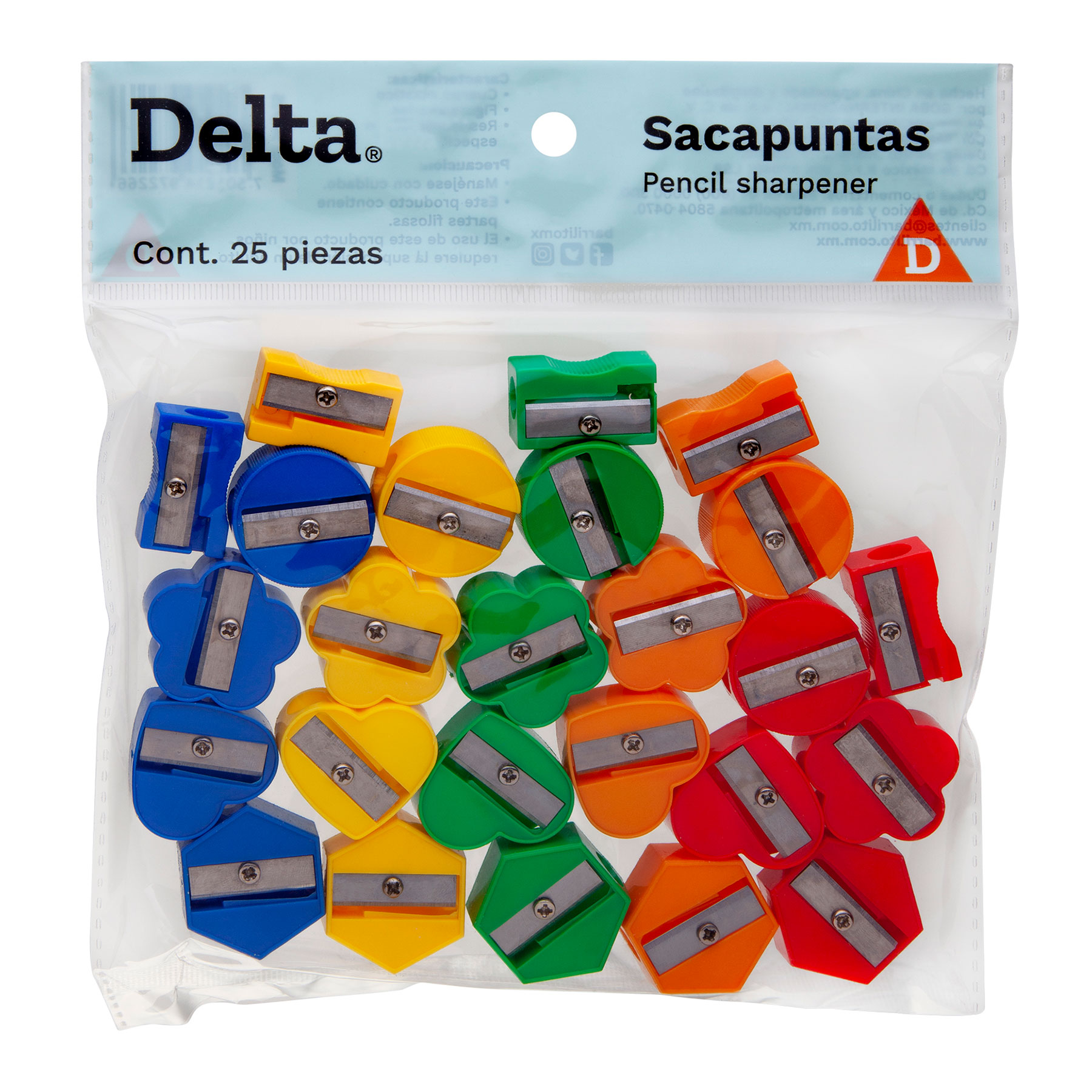 Sacapuntas Plástico Delta SKD25 Figuras C/25 Surtidos