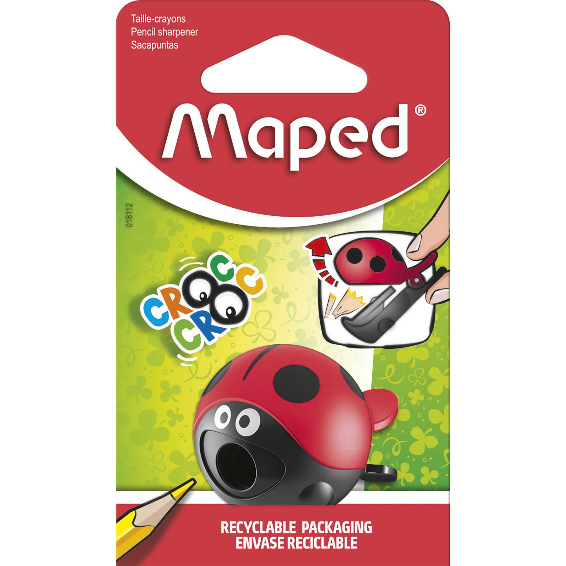 Sacapuntas con Depósito Maped Croc Croc Catarina Bl/1