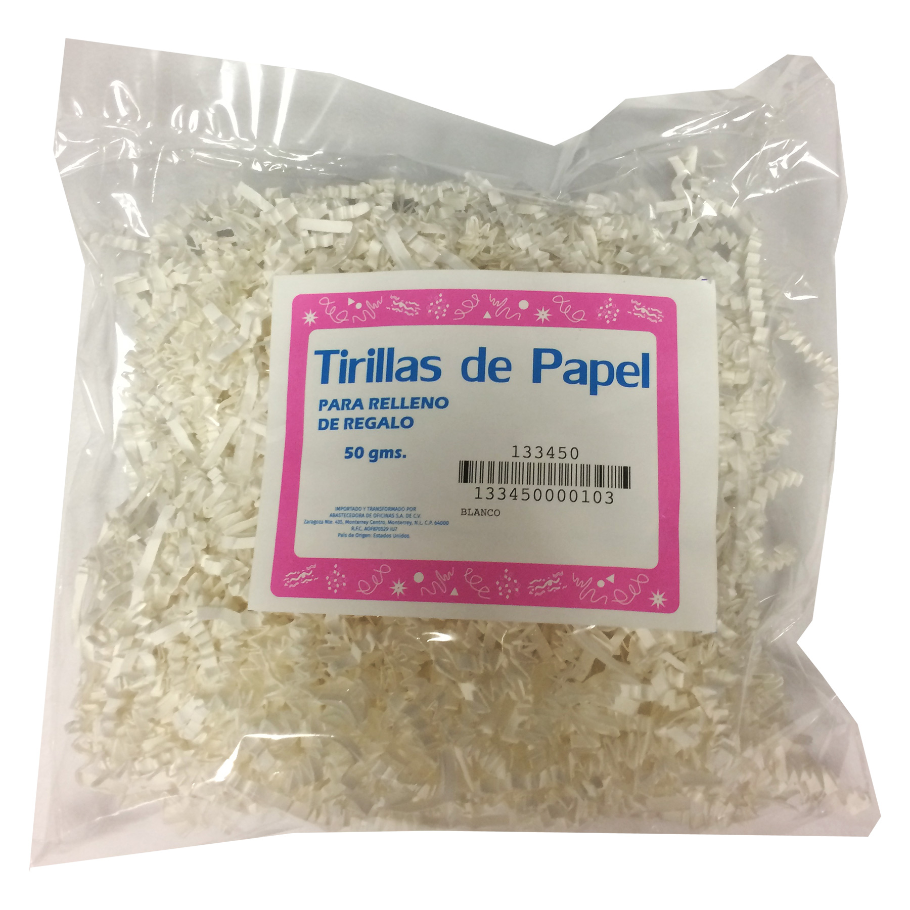 Tirilla de Papel para Decorar Blanco 50 g.
