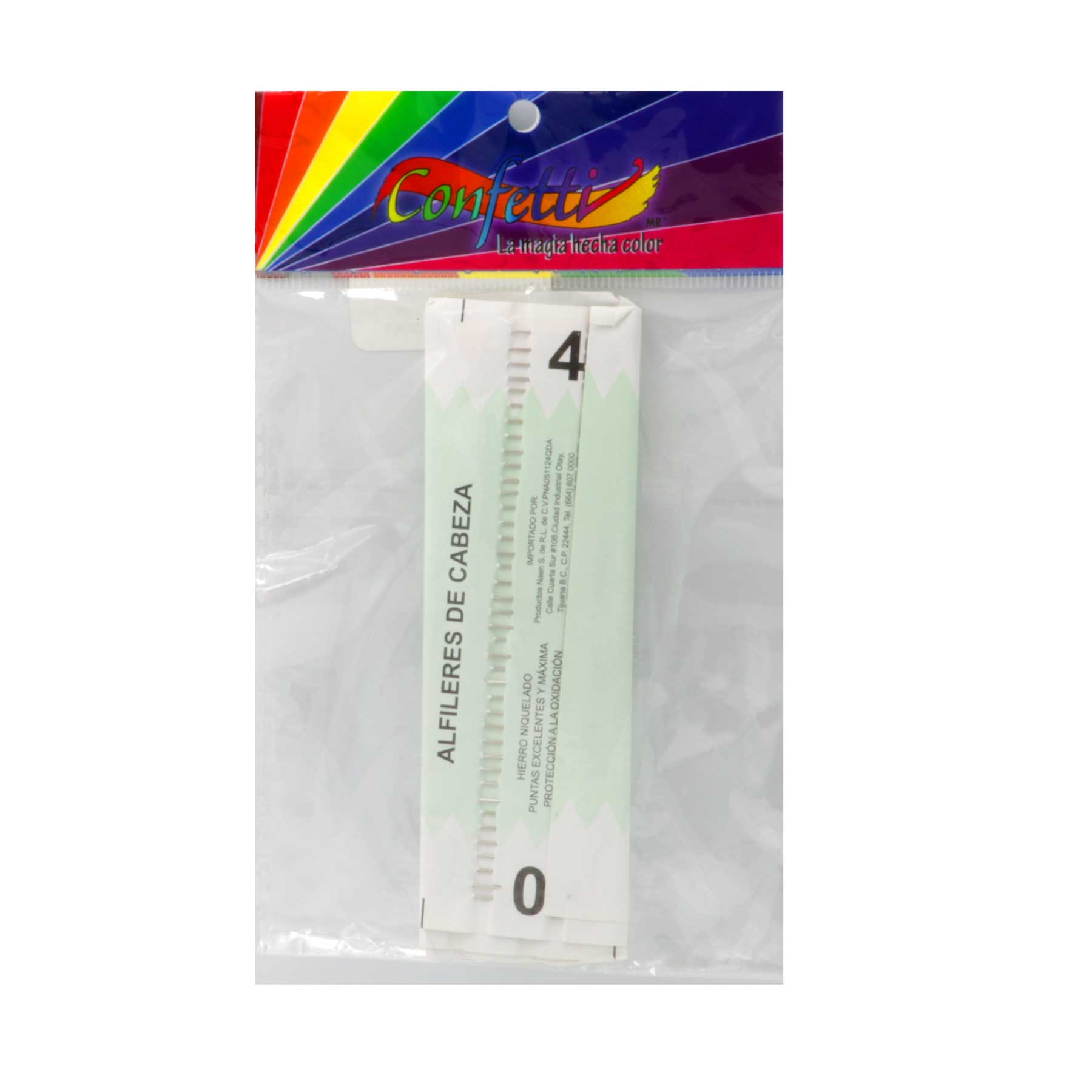 Alfileres de Cabeza Niquelados Confetti Bl/200