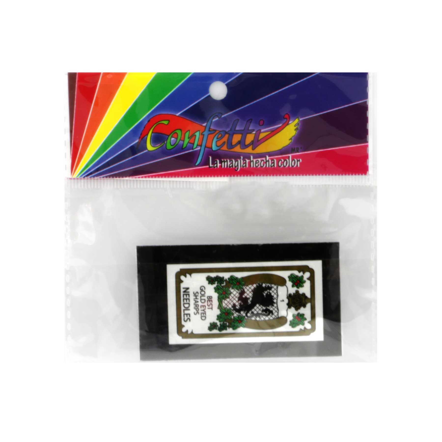 Aguja Ojo Dorado # 1 Confetti Bl/25