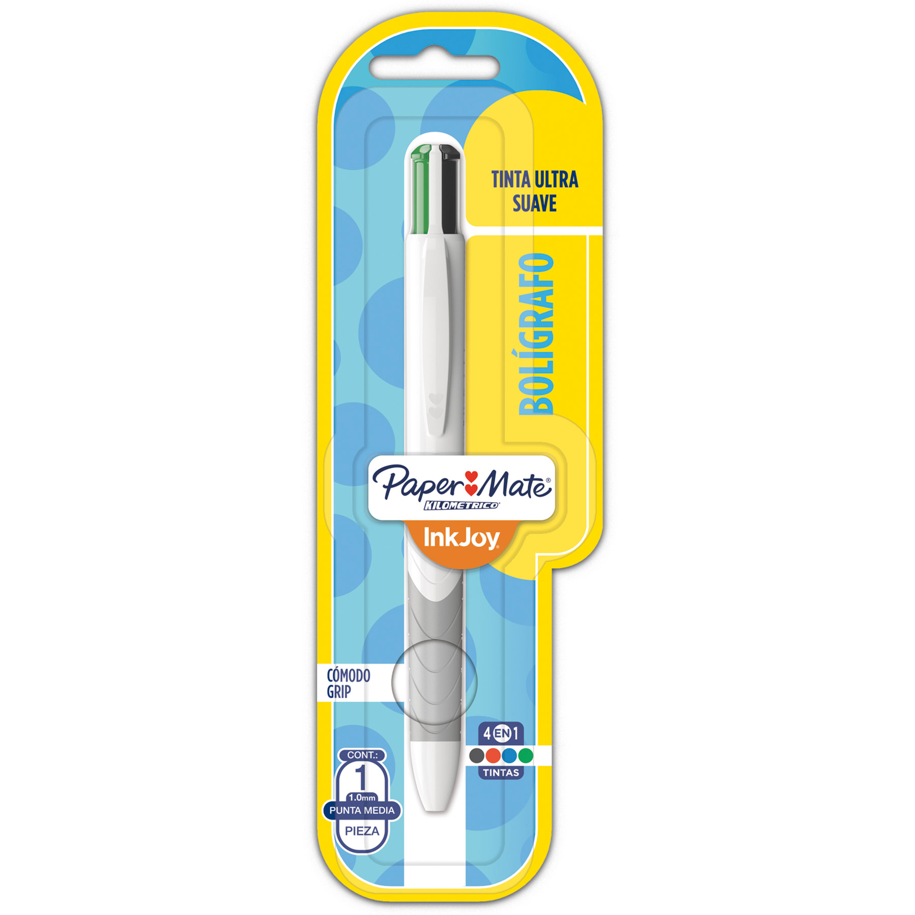 Bolígrafo 4 Color Paper Mate Kilométrico Quatro Bl/1