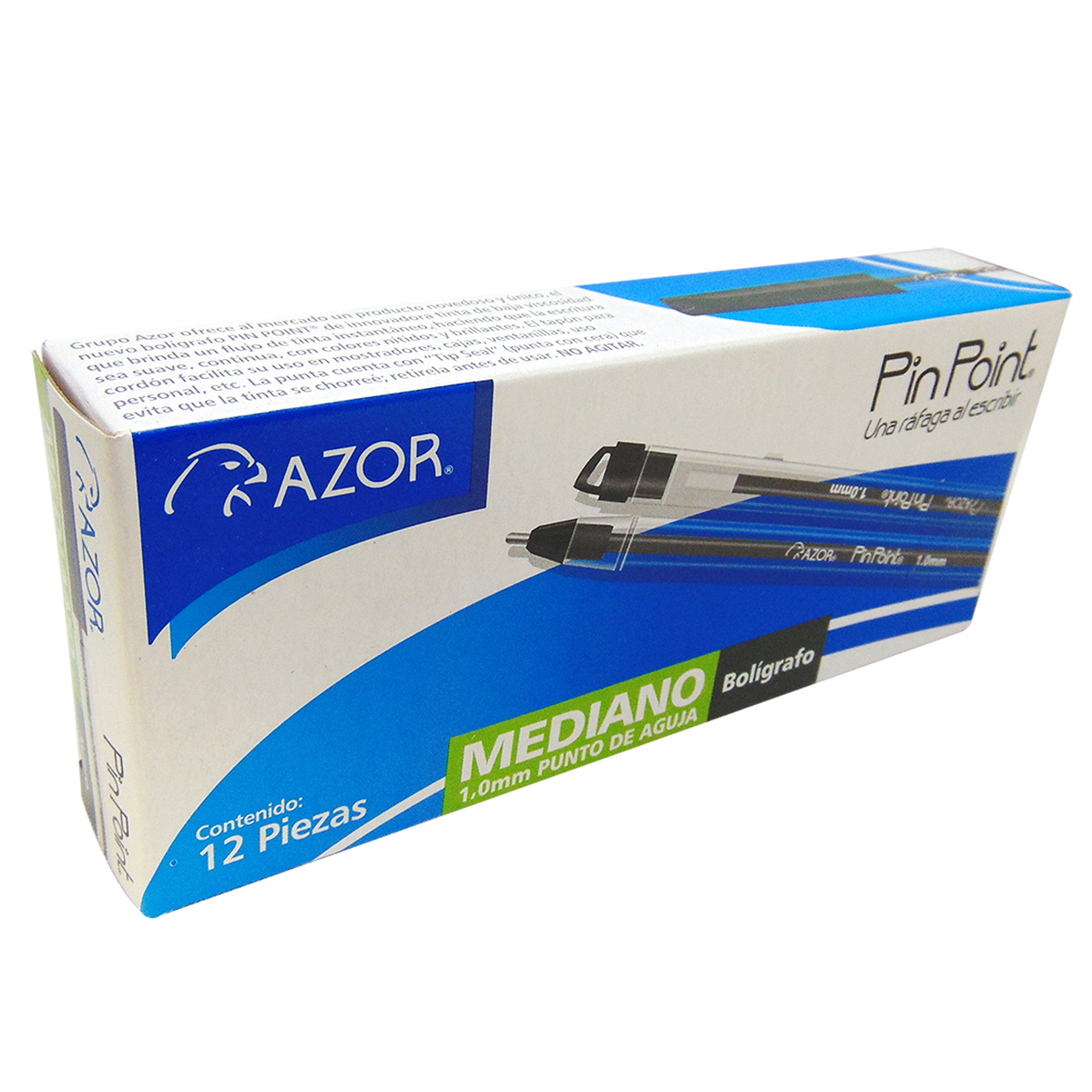 Bolígrafo Punto Mediano 1.0 mm Azor Pin Point Negro