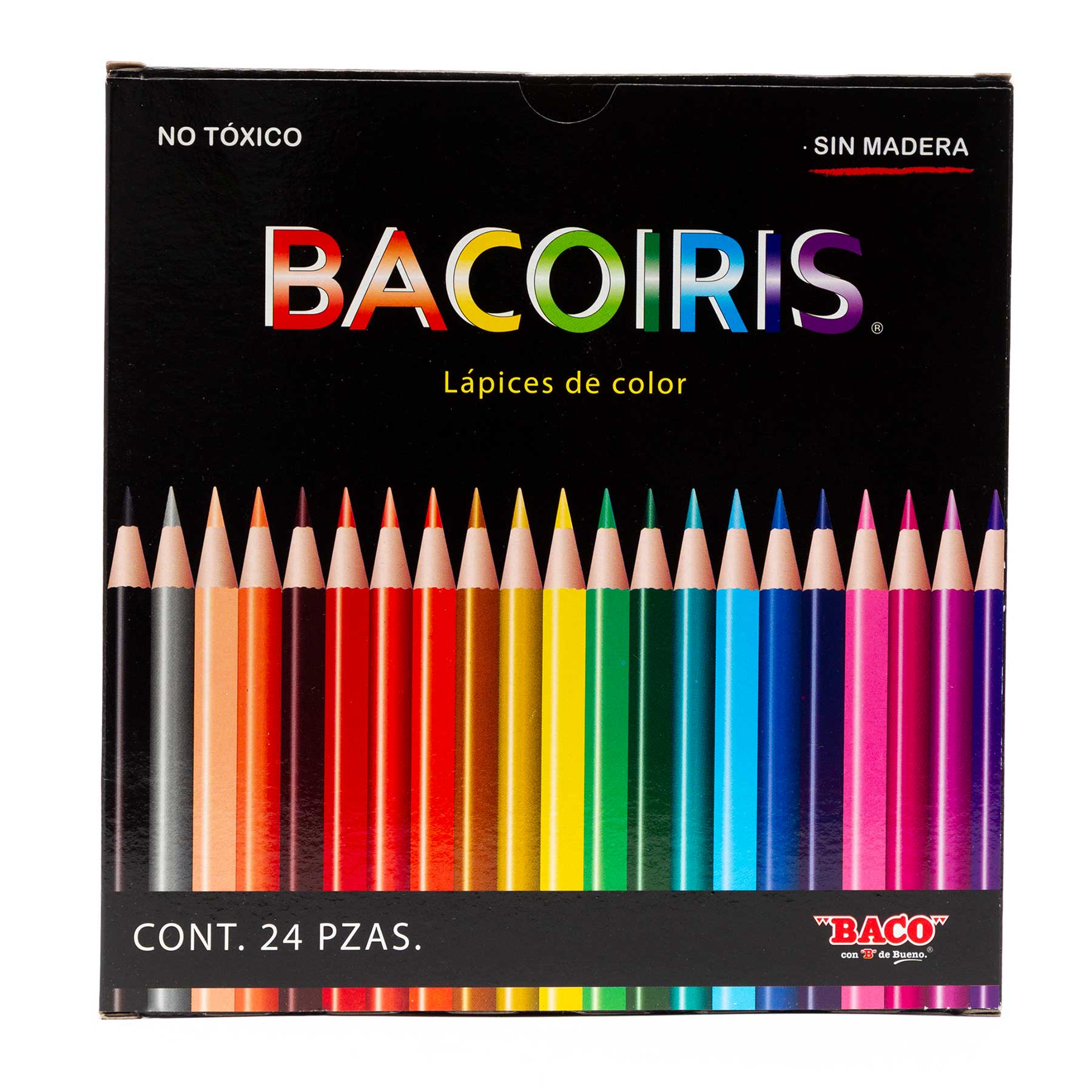 Lápices de Colores Bacoiris Largos Redondos C/24