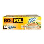 Bolsa Sandwich Bol-Rol Doble Zipper C/50 17 x 15 cm