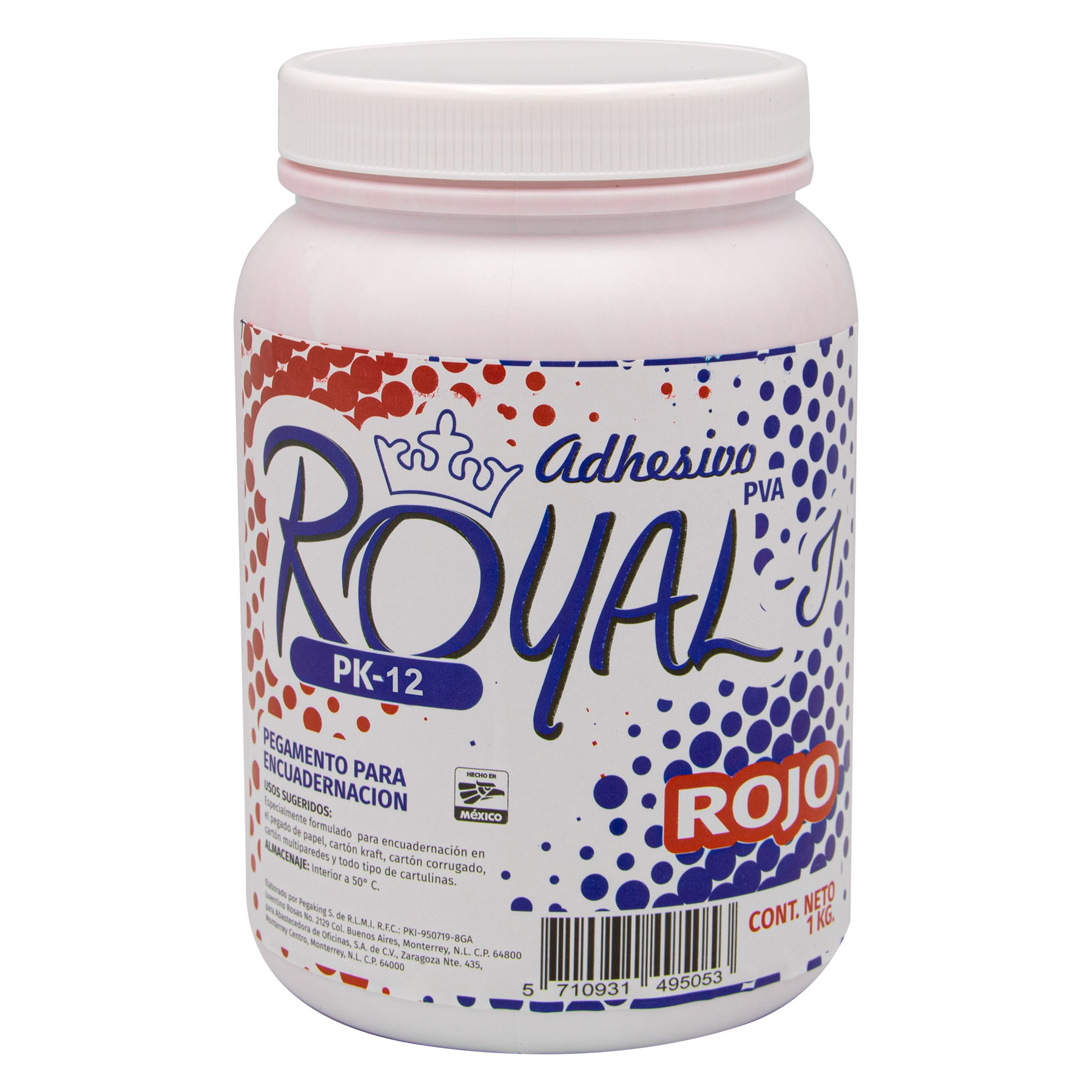 Pegamento para Encuadernar Royal PK-12-J Rojo 1 kg.