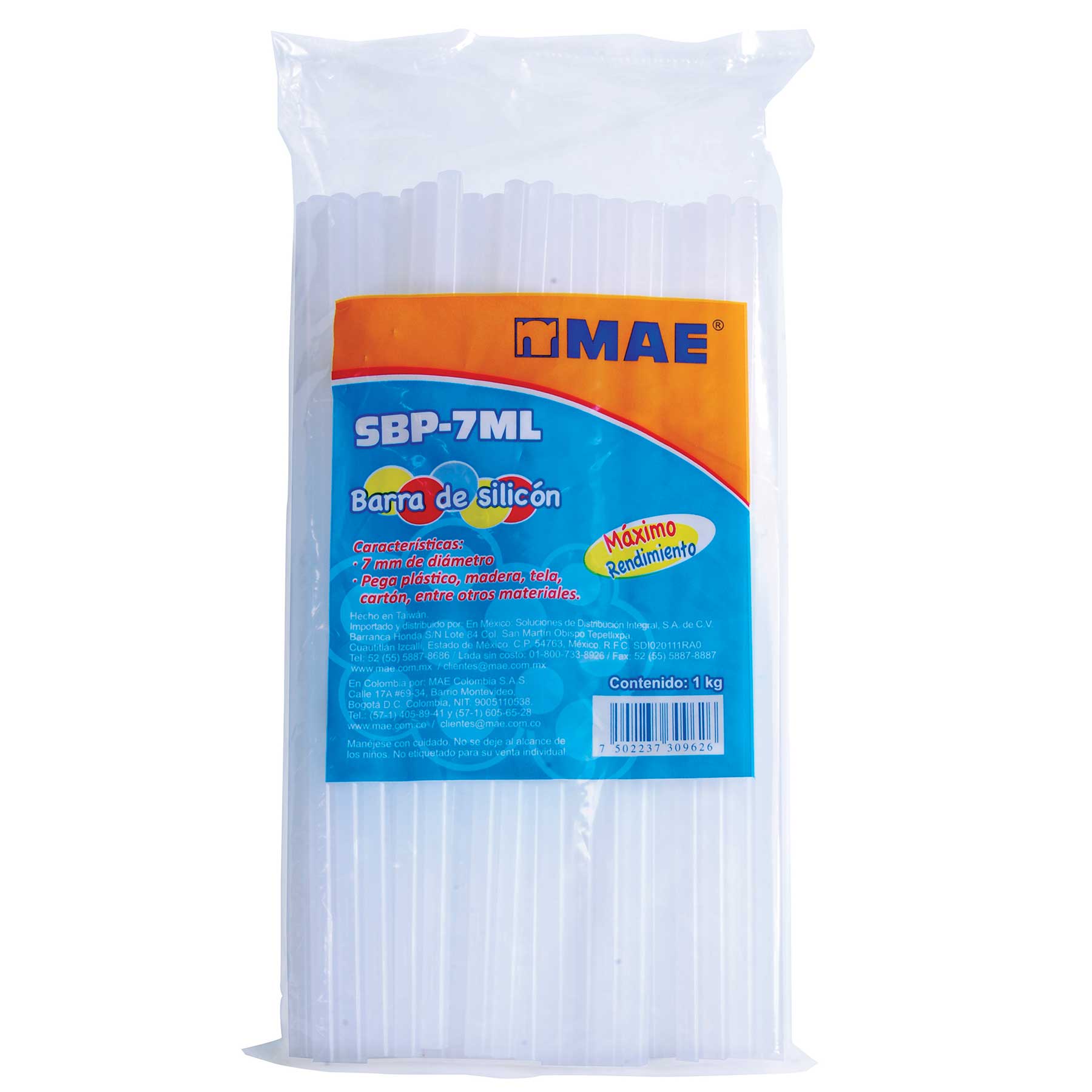 Silicón en Barra Delgada MAE 7mm. Bolsa 1 kg.