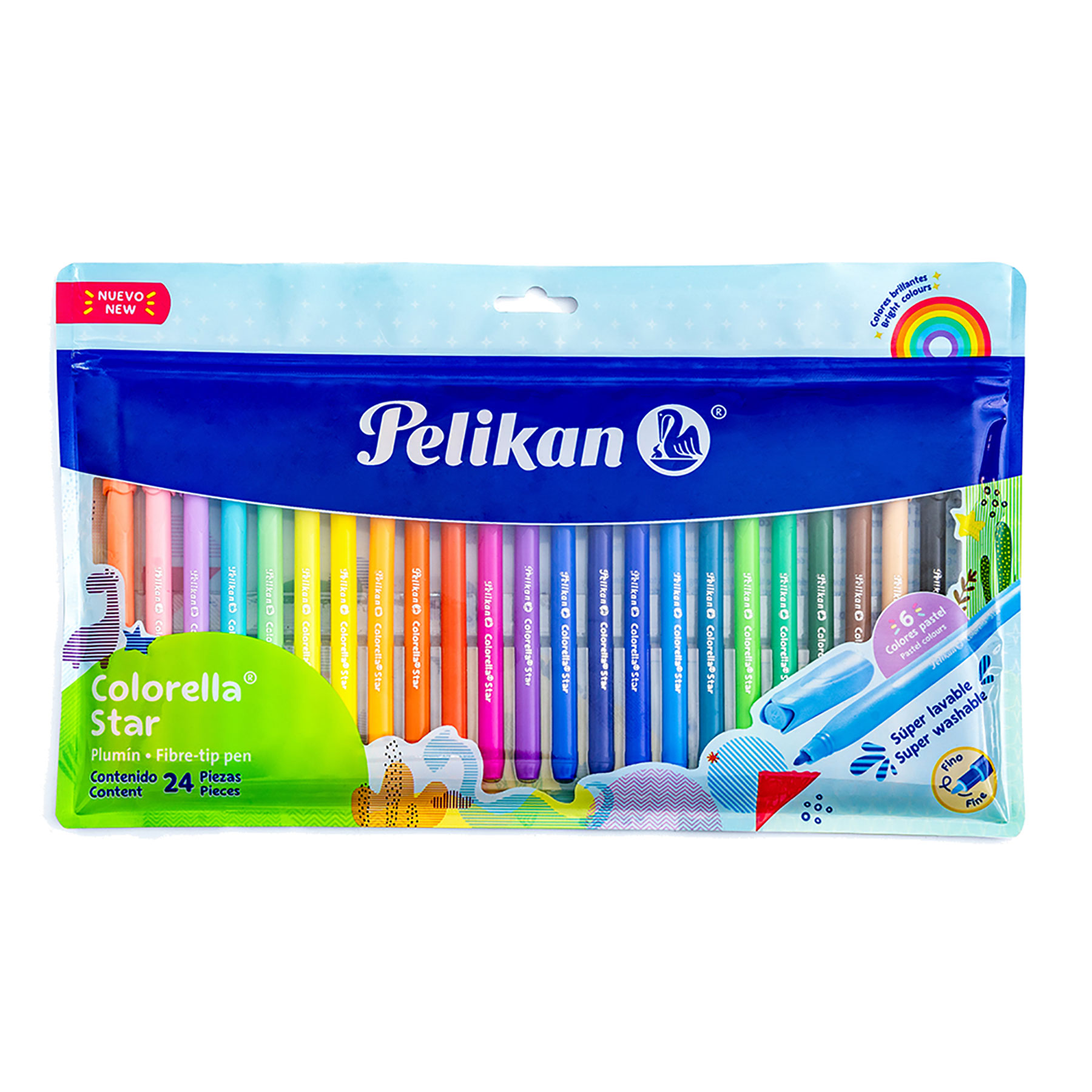 Plumones Pelikan Colorella Star C/24 Punto Fino