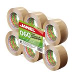 Cinta Adhesiva Empaque Canela Janel 060, 44 mm x 40 m. C/6