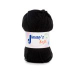 Estambre Soft Liso Jimmys Negro 50 g.